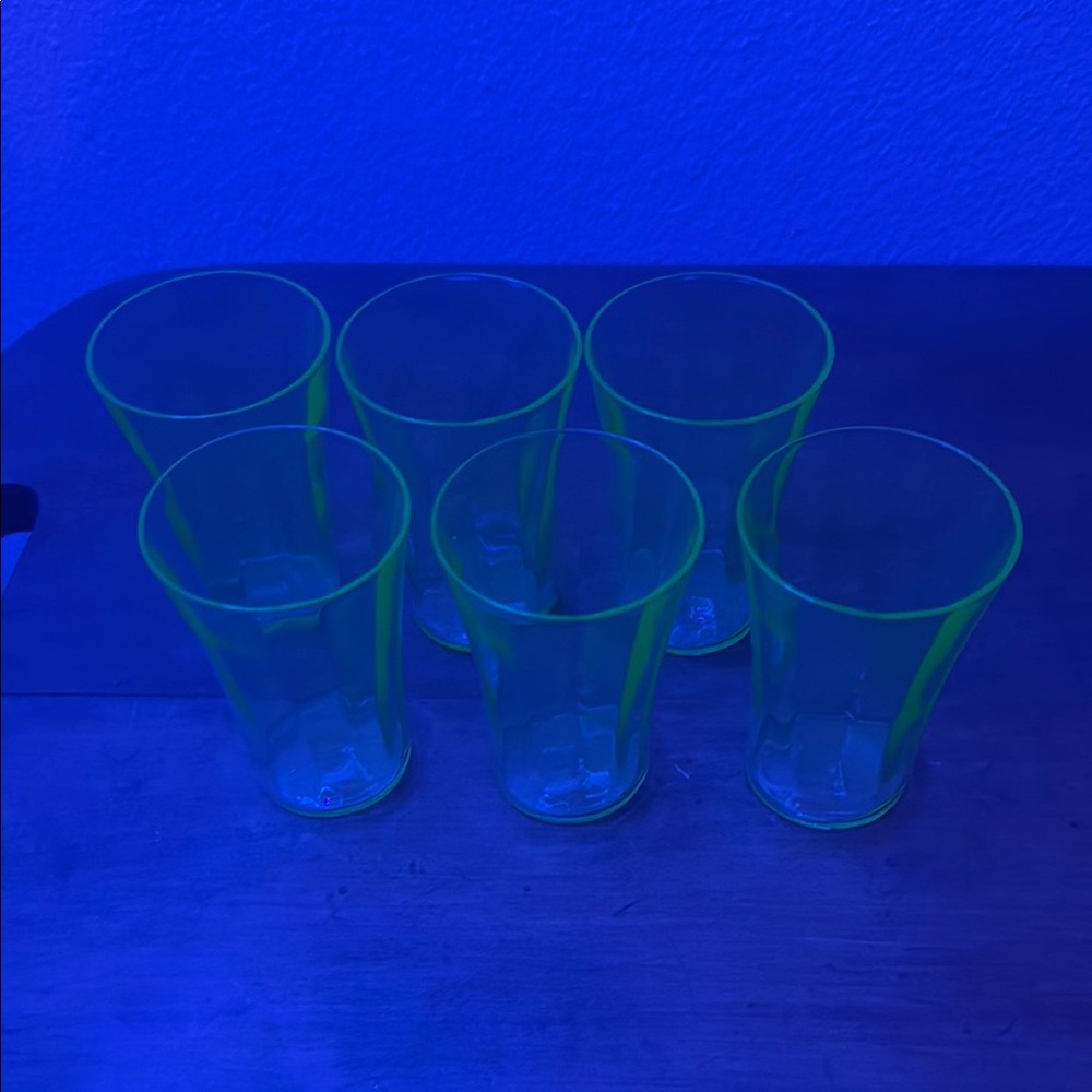 Depression Glass Juice Glasses Set of 6